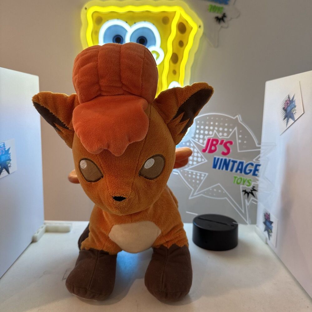 2017 Build a Bear Exclusive Pokémon Vulpix Plush Fox Orange